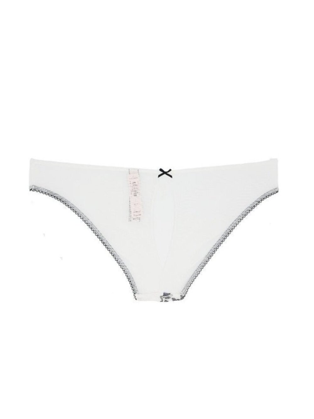 ⭐Victoria's Secret Size M White Embroidered Lace Cheekini Panties Keyhole Cutout - Picture 3 of 6